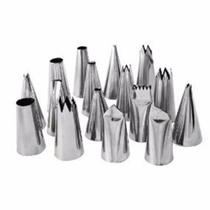 Bicos Para Confeitar 16 Pçs Crespo Liso Folha Babado Rosa