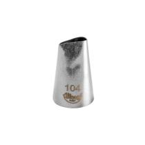 Bicos Para Confeitar - Pétala - Aço Inox - Nº104 - 1 unidade - Cromus Linha Profissional Allonsy - Rizzo Bicos Para Confeitar - Pétala - Aço Inox - Nº104 - 1 unidade - Cromus Linha Profissional Allonsy - Rizzo