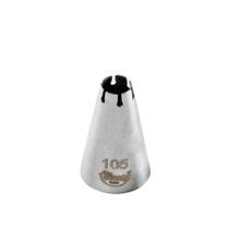 Bicos Para Confeitar - Pitanga Aberta - Aço Inox - Nº105 - 1 unidade - Cromus Linha Profissional Allonsy - Rizzo Bicos Para Confeitar - Pitanga Aberta - Aço Inox - Nº105 - 1 unidade - Cromus Linha Profissional Allonsy - Rizzo