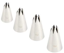 Bicos Para Confeitar Pitanga aberta grande 1M inox kit 4un Bicos Para Confeitar Pitanga aberta grande 1M inox kit 4un