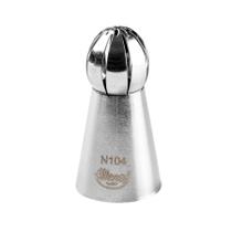 Bicos Para Confeitar - Russo Esfera - Aço Inox - Nºn104 - 1 unidade - Cromus Linha Profissional Allonsy - Rizzo Bicos Para Confeitar - Russo Esfera - Aço Inox - Nºn104 - 1 unidade - Cromus Linha Profissional Allonsy - Rizzo
