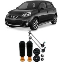 Bieleta + Kit Batente Nissan March Dianteiro 2011 Até 2020 O Par