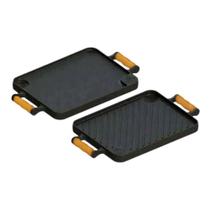 Bifeteira Chapa Dupla Face Ferro Fundido 23x28CM Calor Uniforme Preta Libaneza Bifeteira Chapa Dupla Face Ferro Fundido 23x28CM Calor Uniforme Preta Libaneza