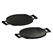 Bifeteira Redonda Preto Dupla Face Em Ferro Fundido 33 Cm Bifeteira Redonda Preto Dupla Face Em Ferro Fundido 33 Cm