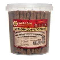 Bifinho Macio Palito - Kidelici Osso - Sabor Bacon - 700g (Pote)