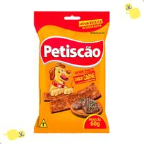 Bifinho Mastigável Carne Petiscão Formato Tablete Pacote 60g