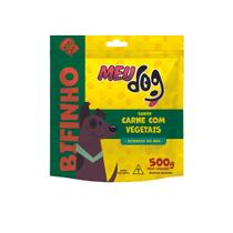 Bifinho Meu Dog sabor CARNE com VEGETAIS 500g Petisco premium para cachorro