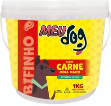 Bifinho para cachorro Meu Dog Sabor CARNE 1Kg Baldinho