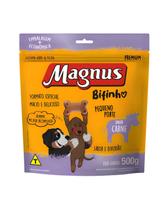 Bifinho petisco mastigável cães magnus peq porte carne 500g