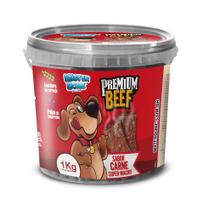 Bifinho Premium para Cães de Carne Balde 1kg - MISTER BONE