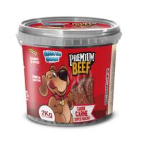 Bifinho Premium para Cães de Carne Balde 2kg - MISTER BONE
