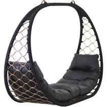 Big Balanço Suspenso Corda Náutica e Alumínio Trama Original para Área, Jardim, Piscina - Trama Original