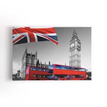 Big Ben Londres Onibus Vermelho Quadro Canvas 60X40Cm