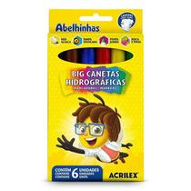 Big Caneta Hidrográfica 6 Cores - Acrilex Big Caneta Hidrográfica 6 Cores - Acrilex