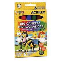 Big Caneta Hidrográfica Jumbo Caixa com 6 Cores - Acrilex