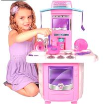 Big Cozinha Infantil Completa Pia Fogão Forno Sai Água 16 pc - Big Star