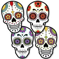 Big Dot of Happiness Day of the Dead - Sugar Skull Decorações DIY Halloween Party Essentials - Conjunto de 20