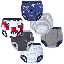 Big ELEPHANT Baby Boys'6 Pack Toddler Potty Training Pants 100% Cotton Waterproof Underpants