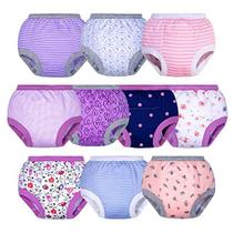 Big ELEPHANT Toddler Potty Training Pants- 100% Cotton Unisex Baby Pee Underpants 10-Pack, 12M