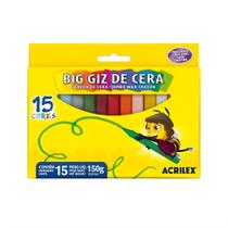 Big Giz de Cera Gizão Jumbo 15 Cores - Acrilex