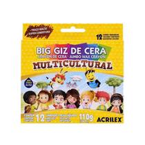 Big Giz De Cera Multicultural 12 Cores Acrilex