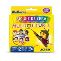 Big Giz de Cera Multicultural Acrilex 12 Cores 110g