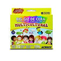 Big Giz de Cera Multiculural 12 cores Acrilex - ACRILEX - ESCOLAR Big Giz de Cera Multiculural 12 cores Acrilex - ACRILEX - ESCOLAR