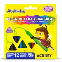 Big Giz De Cera Triangular - 12 Cores - Acrilex