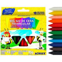 Big Giz de Cera triangular 12 cores Marca Acrilex