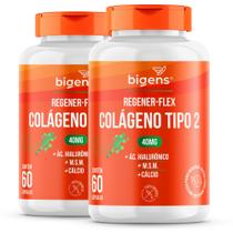 Bigens kit 2x regener flex colágeno tipo ii 60 caps
