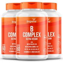 Bigens kit 3x complexo b vitamina b complex 60 caps