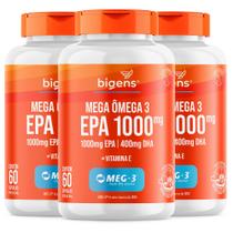 Bigens kit 3x mega ômega 3 epa 1000 meg3 60 caps