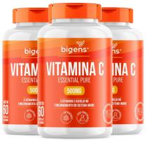 Bigens kit 3x vitamina c essential pure, 500mg, 60 cápsulas Bigens kit 3x vitamina c essential pure, 500mg, 60 cápsulas