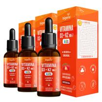 Bigens kit 3x vitamina d3k2 mk7 kids frutas vermelhas 20ml