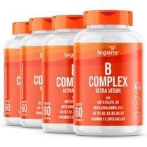 Bigens kit 4x complexo b vitamina b complex 60 caps