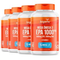 Bigens kit 4x mega ômega 3 epa 1000 meg3 60 caps