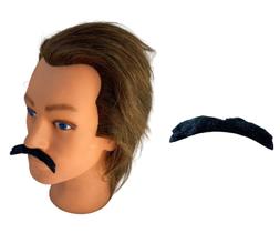Bigode falso preto de pelúcia repicado na ponta - Kit 3 un Bigode falso preto de pelúcia repicado na ponta - Kit 3 un