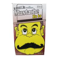 Bigode falso preto em pelúcia modelo 301 Mustache