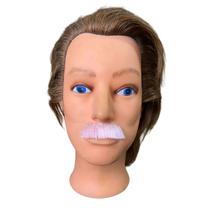 Bigode Fino Falso postiço rosa + cola