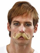 Bigode Loiro Grande Adulto Acessório Divertido para Fantasias