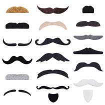 Bigodes falsos KICNIC, 60 unidades, autoadesivo, 20 designs para todas as idades Bigodes falsos KICNIC, 60 unidades, autoadesivo, 20 designs para todas as idades