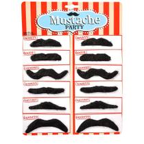 Bigodes Falsos Rhode Island Novelty - Pretos, 3,5 cm, Pacote com 12
