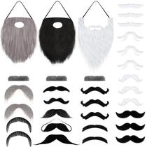 Bigodes falsos Syhood Halloween, autoadesivo de Halloween, 32 unidades Bigodes falsos Syhood Halloween, autoadesivo de Halloween, 32 unidades