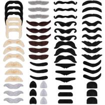 Bigodes falsos Telooco, 60 unidades, 20 estilos, barba autoadesiva