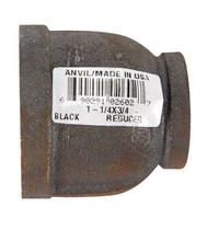 Bigorna de encaixe de tubulação de mangueira Redutor preto de 1-1/4 x 3/4"