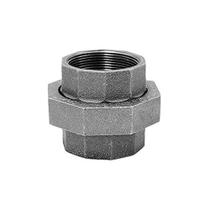 Bigorna Union de ferro maleável 1 polegada FPT x 1 polegada FPT preta Bigorna Union de ferro maleável 1 polegada FPT x 1 polegada FPT preta