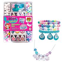 Biju Collection Kit Pocket Miçanga Infantil Sereia Menina - Dm Toys