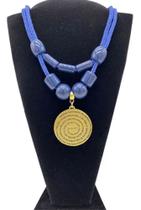 Bijuteria Fina Maxi Colar Resina Ajustável Com Pai Nosso