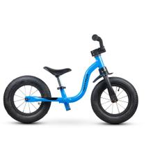 Bike Aro 12 de Equilíbrio Raiada Azul Sem Pedal Até 21kg Nathor