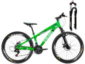 Bike Aro 26 Viking Tuff25 21V Disco Com Trava Na Suspensão